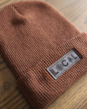 Waffle Knit Beanie - Cinnamon
