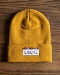 Embroidered Beanie - Camel
