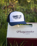 Cowboy Hat - Navy / White