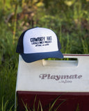 Cowboy Hat - Navy / White