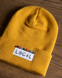 Embroidered Beanie - Camel
